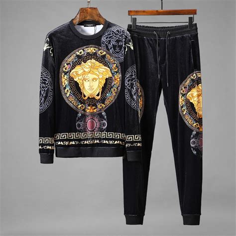 men clothing versace|velvet tracksuit men's versace.